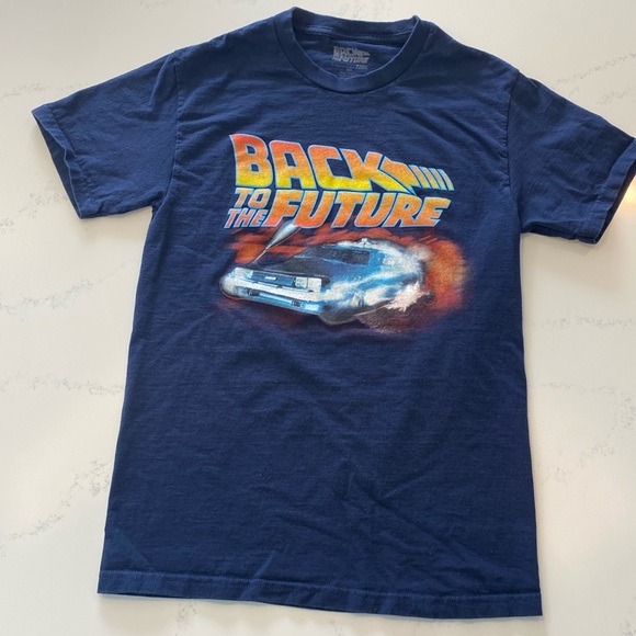 Back To The Future TShirt navy size S/P - Picture 1 of 4